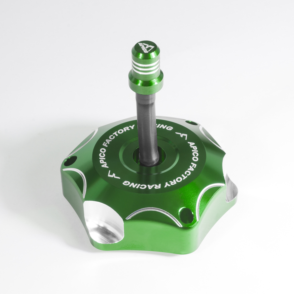 ALLOY FUEL CAP KAWASAKI KX85 13-26, KX250 05-08, KX250F/450F 06-26, KX250X/450X 21-26 GREEN (R)